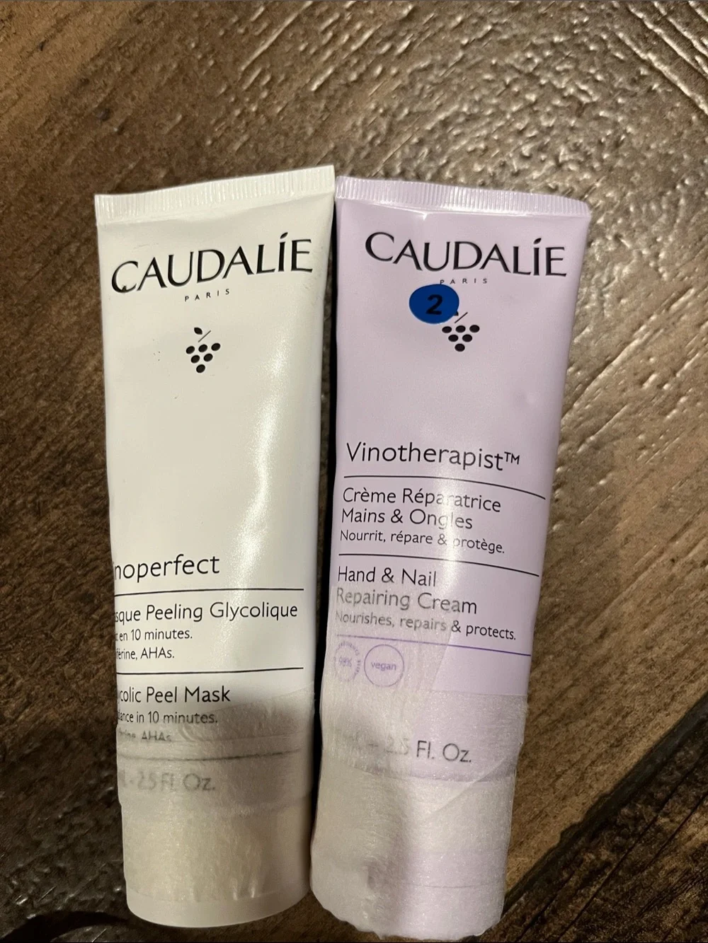 Caudalie Hand & Nail Repairing Cream and Glycolic Peel Mask